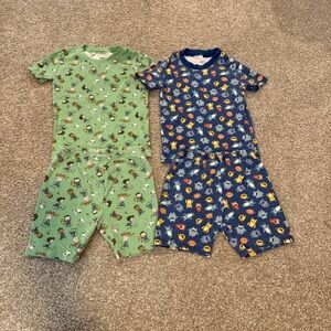 Janie and Jack Pajama Sets Short Sleeve Size 7